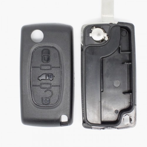 Boîtier Clé Plip Peugeot 406 Partner - Coque Remplacement Sans électronique @Pro-Plip