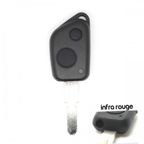 Boitier de télécommande clé 2 boutons Peugeot 406 Renault