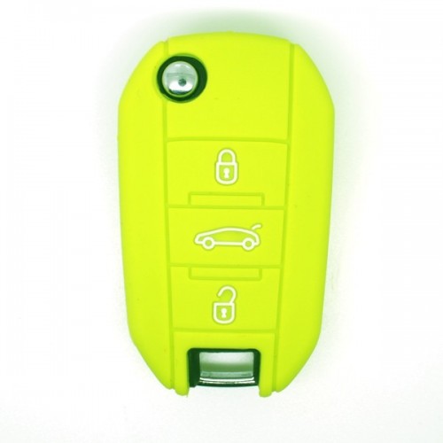 Étui housse de protection pour télécommande clé plip Peugeot 107, 207, 308,  3008, 5008 2 boutons